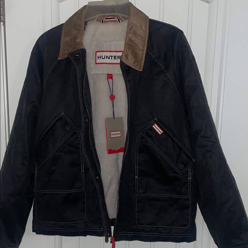 Women's Short Faux Fur-Lined Waxed Jacket